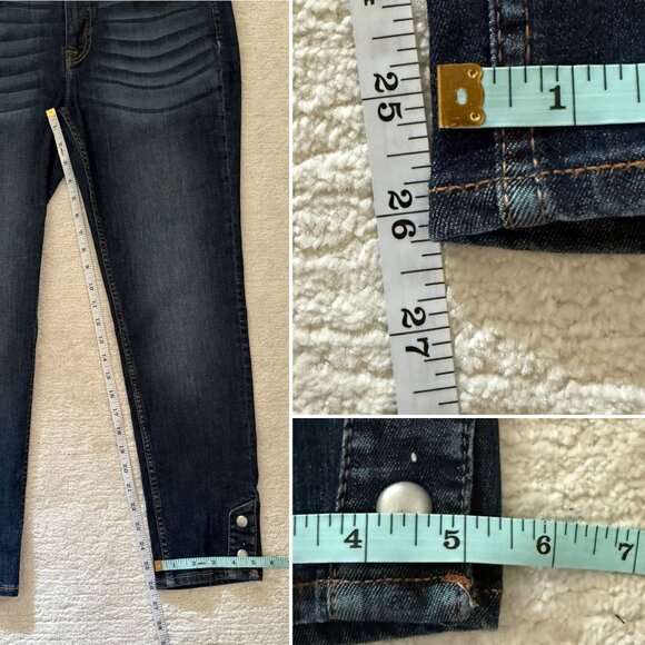 Womens Vigoss Marley Skinny Leg Blue Jeans Whiskered Distressed Look Size 31 US - Picture 10 of 13